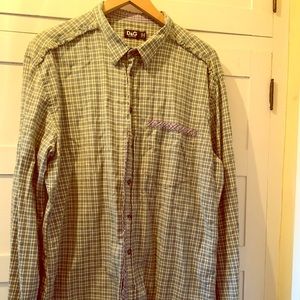 Dolce & Gabana, Green plaid, long-sleeved shirt